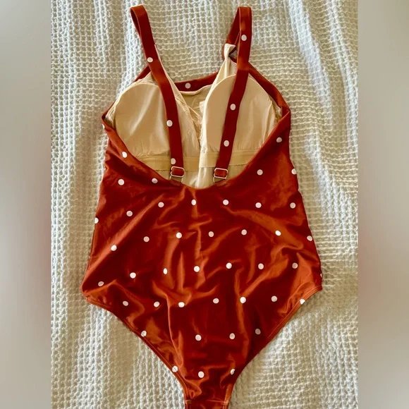 NWOT Roolee Polka Dot One Piece Adjustable Bathing Suit - Picture 2 of 4